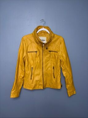 Tattoo • Mustard Pleather Jacket